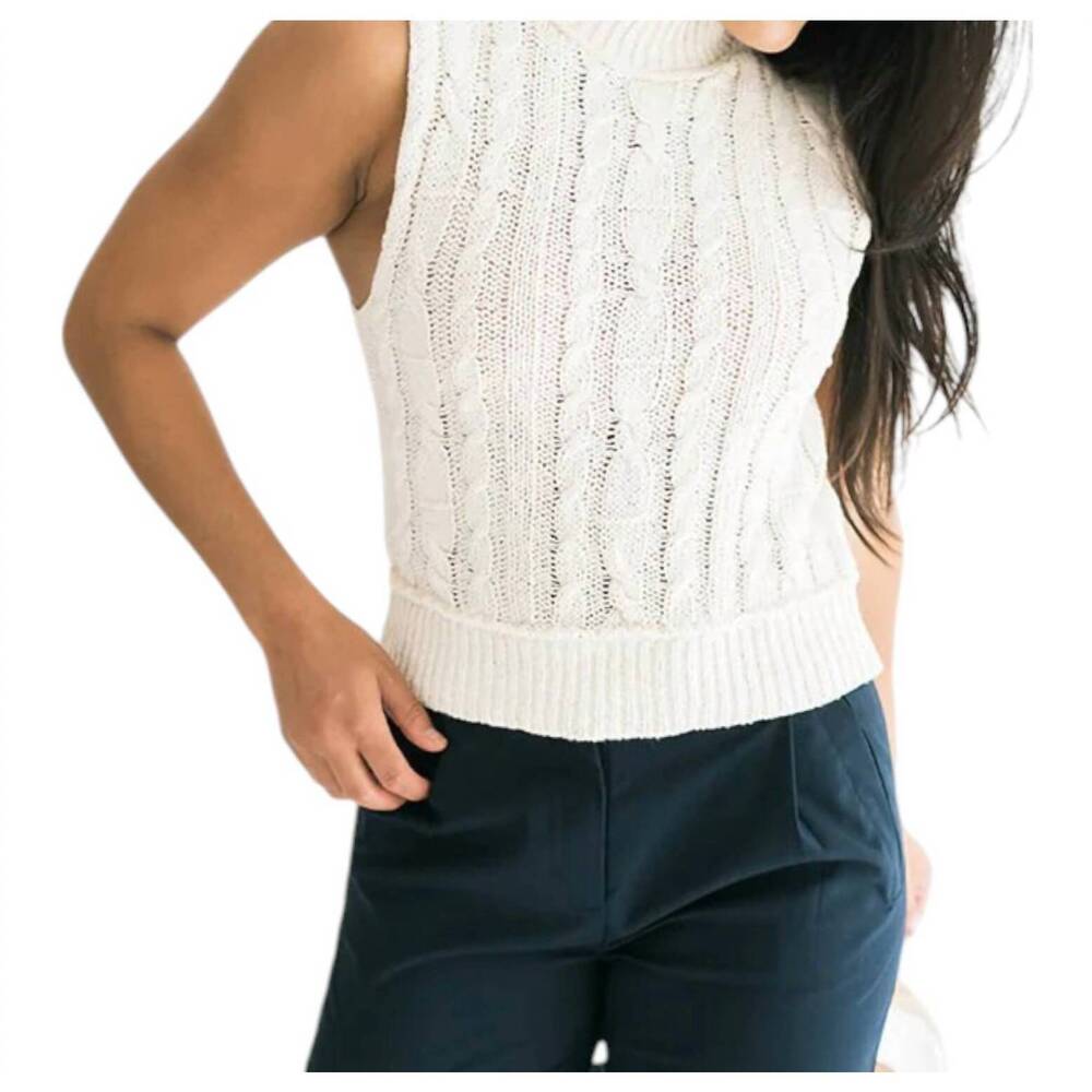 NEW FALCON PARK autumn knit top in ivory